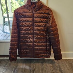 Goodfellow & Co Copper Puffer Jacket Small Beautiful Shimmery Shiny Warm